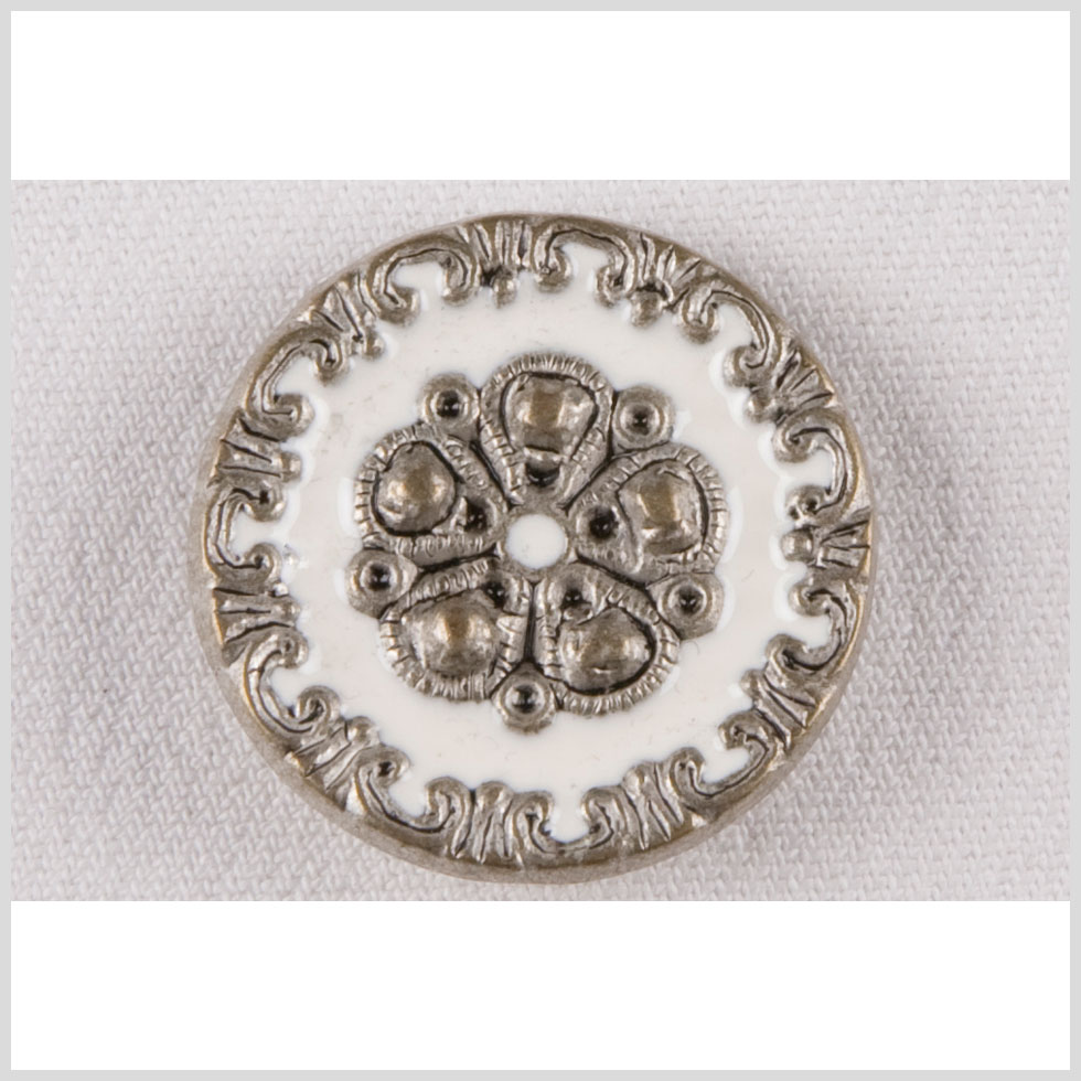 Silver/White Metal Coat Button – 48L/30.5mm Silver/White Metal Coat Button – 48L/30.5mm