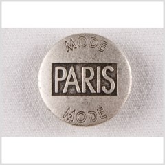 Silver Paris Mode Engraved Metal Shank-Back Coat Button – 36L/23mm Silver Paris Mode Engraved Metal Shank-Back Coat Button – 36L/23mm