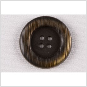 Metal 4-Hole Button – 28L/18mm – Brass Rolled Rim with Engraved Lines Metal 4-Hole Button – 28L/18mm – Brass Rolled Rim with Engraved Lines