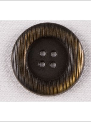 Metal 4-Hole Button – 36L/23mm – Brass Rolled Rim with Engraved Lines Metal 4-Hole Button – 36L/23mm – Brass Rolled Rim with Engraved Lines