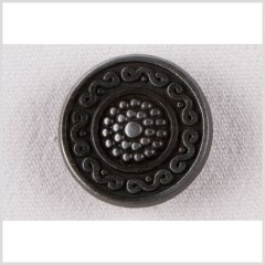 Metal Shank Back Button – 28L/18mm – Gunmetal Nailshead and Curly Border Metal Shank Back Button – 28L/18mm – Gunmetal Nailshead and Curly Border