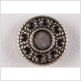 Silver Decorative Metal Shank-Back Coat Button – 32L/20mm Silver Decorative Metal Shank-Back Coat Button – 32L/20mm