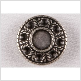 Silver Decorative Metal Shank-Back Coat Button – 36L/23mm Silver Decorative Metal Shank-Back Coat Button – 36L/23mm