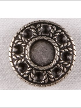 Silver Decorative Metal Shank-Back Coat Button – 36L/23mm Silver Decorative Metal Shank-Back Coat Button – 36L/23mm