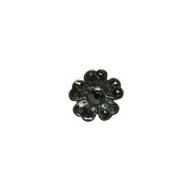 Black on Black Rhinestoned Metal Shank Back Button – 18L/11.5mm Black on Black Rhinestoned Metal Shank Back Button – 18L/11.5mm