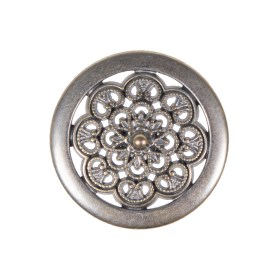 Silver Metal Coat Button – 40L/25.5mm Silver Metal Coat Button – 40L/25.5mm