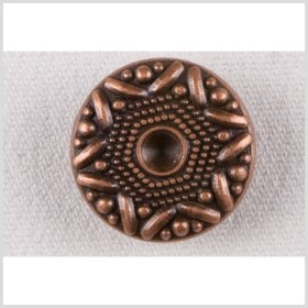 Metal Shank Back Button – 32L/20mm – Copper Star and Hobnails Metal Shank Back Button – 32L/20mm – Copper Star and Hobnails