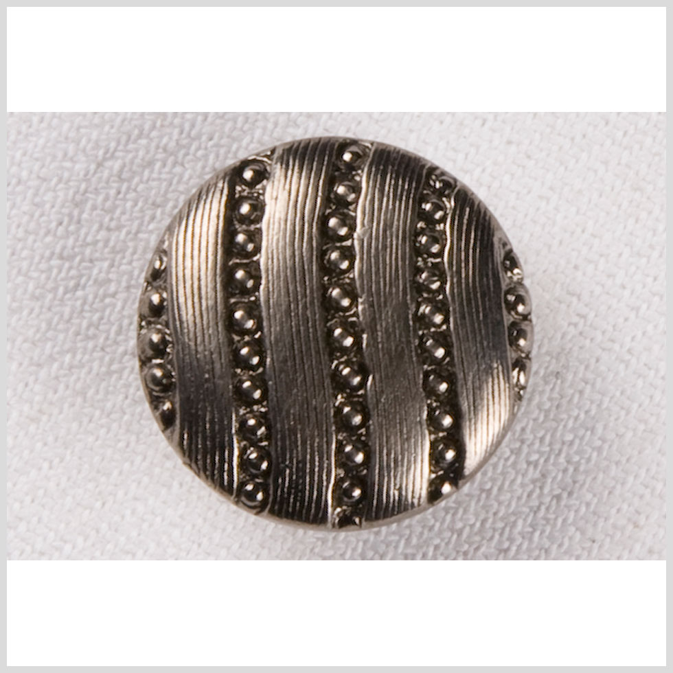 Metal Shank Back Button – 32L/20mm – Nickel Nailshead Wavy Stripes Metal Shank Back Button – 32L/20mm – Nickel Nailshead Wavy Stripes