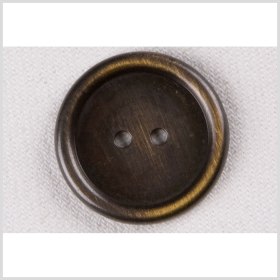 Metal 2-Hole Button – 36L/23mm – Antiqued Brass Rolled Rim Metal 2-Hole Button – 36L/23mm – Antiqued Brass Rolled Rim