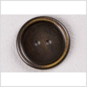 Metal 2-Hole Button – 40L/25.5mm – Antiqued Brass Rolled Rim Metal 2-Hole Button – 40L/25.5mm – Antiqued Brass Rolled Rim