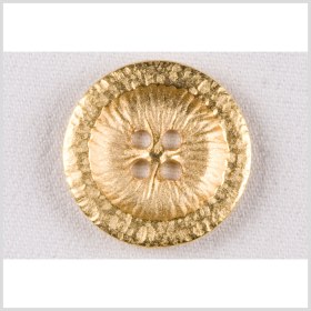 Metal 4-Hole Button – 40L/25.5mm – Light Gold Textured Rolled Rim Metal 4-Hole Button – 40L/25.5mm – Light Gold Textured Rolled Rim