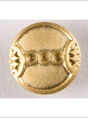 Metal Shank Back Button – 36L/23mm – Bright Gold Circles and Diamonds Metal Shank Back Button – 36L/23mm – Bright Gold Circles and Diamonds