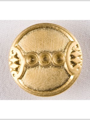 Metal Shank Back Button – 44L/28mm – Bright Gold Circles and Diamonds Metal Shank Back Button – 44L/28mm – Bright Gold Circles and Diamonds