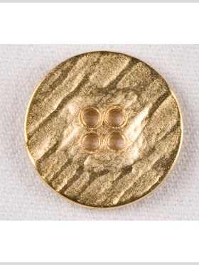 Metal 4-Hole Button – 36L/23mm – Gold Carved Texture Metal 4-Hole Button – 36L/23mm – Gold Carved Texture