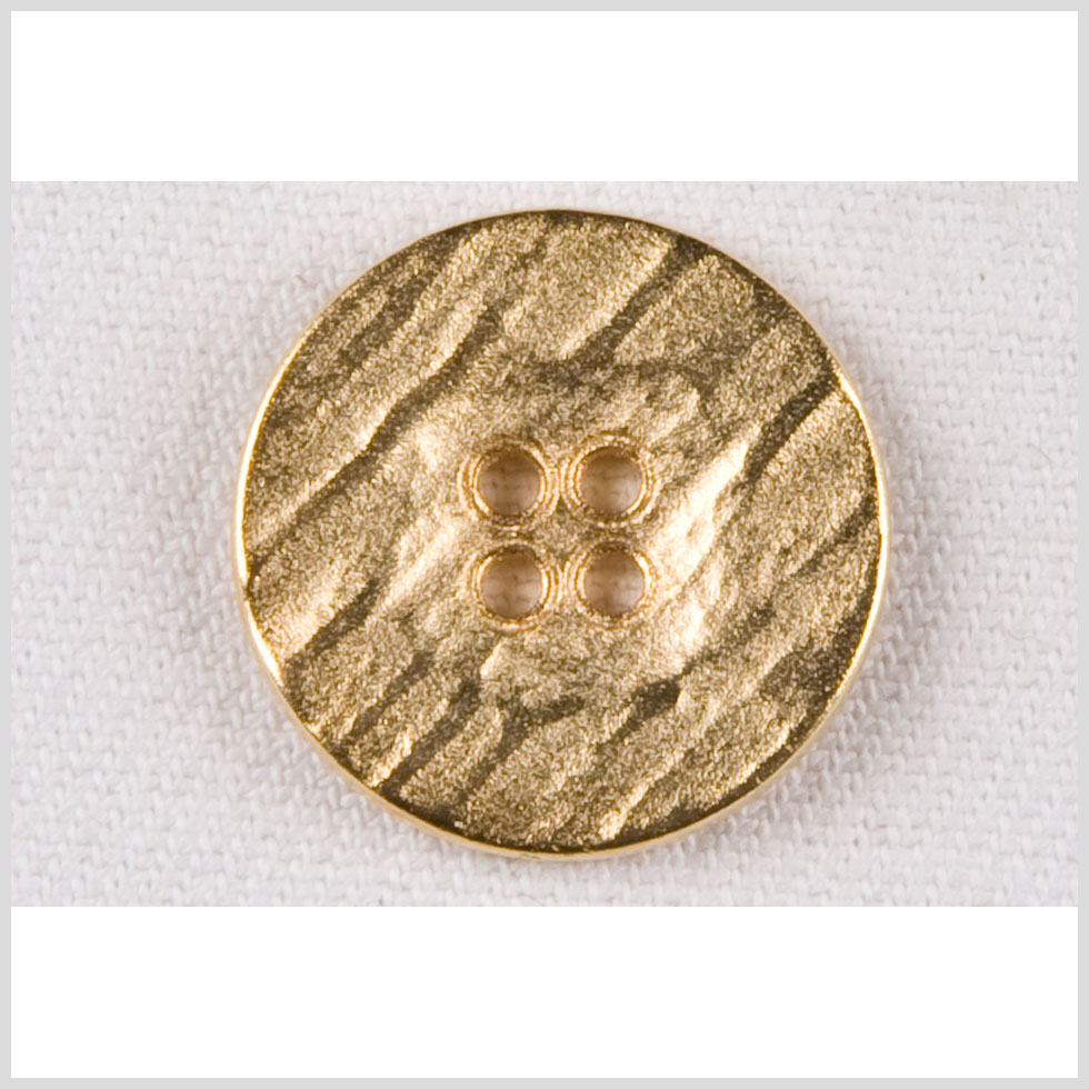 Metal 4-Hole Button – 36L/23mm – Gold Carved Texture Metal 4-Hole Button – 36L/23mm – Gold Carved Texture