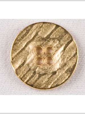 Metal 4-Hole Button – 36L/23mm – Gold Carved Texture Metal 4-Hole Button – 36L/23mm – Gold Carved Texture