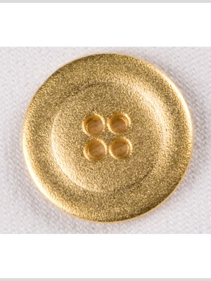 Metal 4-Hole Button – 36L/23mm – Bright Gold Grainy Textured Rolled Rim Metal 4-Hole Button – 36L/23mm – Bright Gold Grainy Textured Rolled Rim