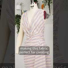 Polyester and Cotton Seersucker – Country Blue and White Candy Stripes – Wylie Collection Polyester and Cotton Seersucker – Country Blue and White Candy Stripes – Wylie Collection