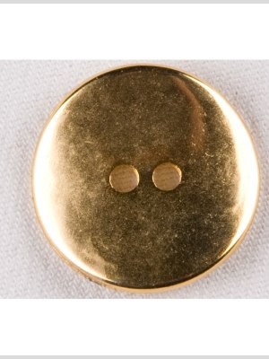 Metal 2-Hole Button – 44L/28mm – Gold Low Convex Metal 2-Hole Button – 44L/28mm – Gold Low Convex