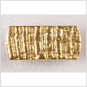 Rectangular Metal Shank Back Button – 40L/25.5mm – Gold Textured Log Rectangular Metal Shank Back Button – 40L/25.5mm – Gold Textured Log