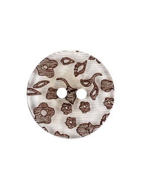 Clear Brown Plastic Button – 32L/20mm Clear Brown Plastic Button – 32L/20mm