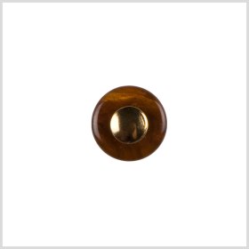Brown/Gold Plastic Button – 24L/15mm Brown/Gold Plastic Button – 24L/15mm