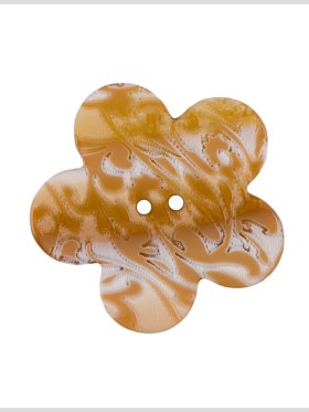 Flower Shaped Plastic 2-Hole Button – 54L/34mm – Orange, Yellow and White Mottled Striped Abstract Floral Engraving Flower Shaped Plastic 2-Hole Button – 54L/34mm – Orange, Yellow and White Mottled Striped Abstract Floral Engraving