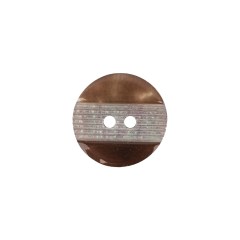 Plastic 2-Hole Button – 24L/15mm – Brown Engraved Ribbing Stripe Plastic 2-Hole Button – 24L/15mm – Brown Engraved Ribbing Stripe