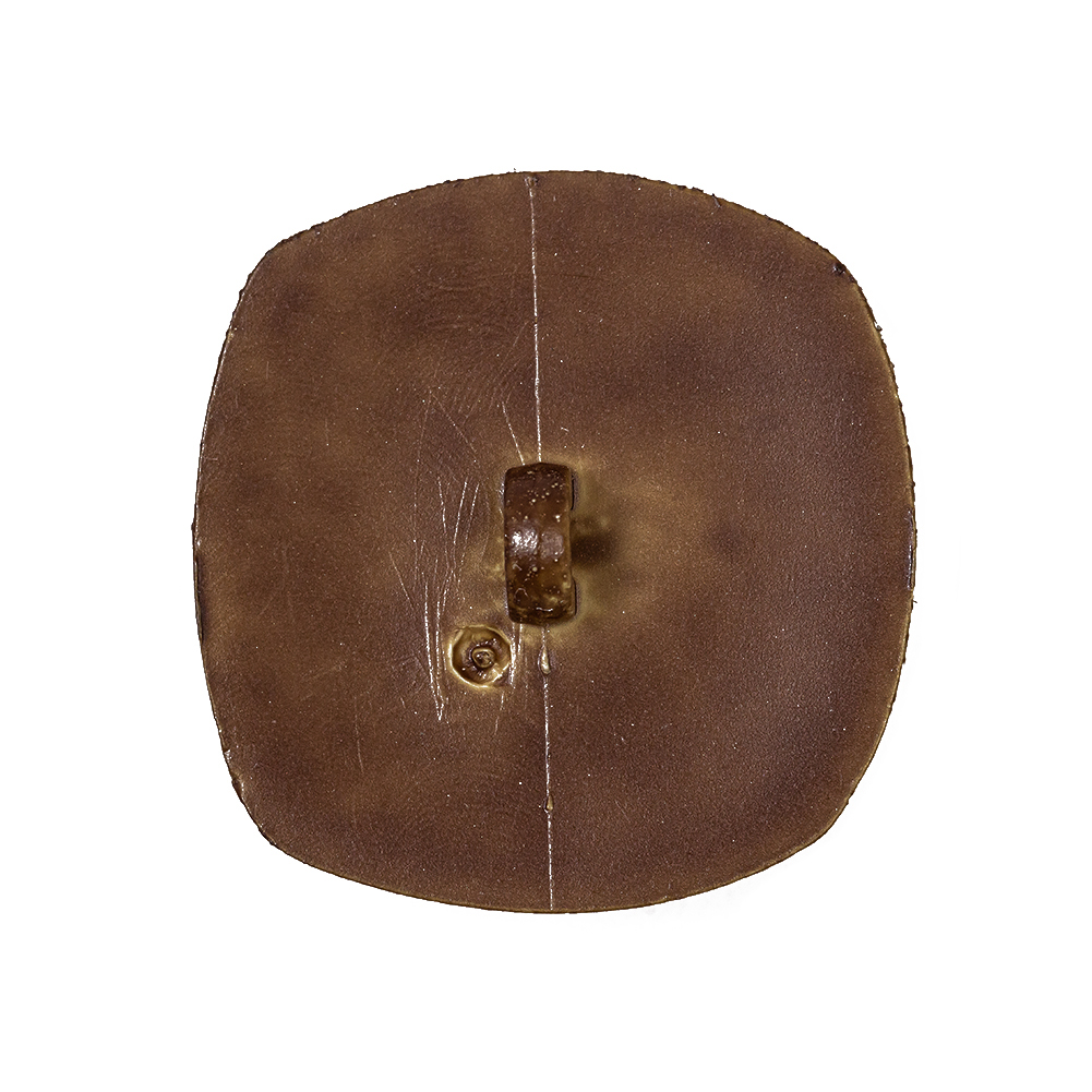 Weathered Honey Brown Leather-Look Shank-Back Molded Plastic Button – 48L/30.5mm Weathered Honey Brown Leather-Look Shank-Back Molded Plastic Button – 48L/30.5mm