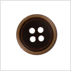 Plastic 4-Hole Button – 44L/28mm – Brown Distressed Rim Plastic 4-Hole Button – 44L/28mm – Brown Distressed Rim