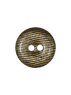 Black and Gold Iridescent Disco Two-Hole Button – 28L/18mm Black and Gold Iridescent Disco Two-Hole Button – 28L/18mm