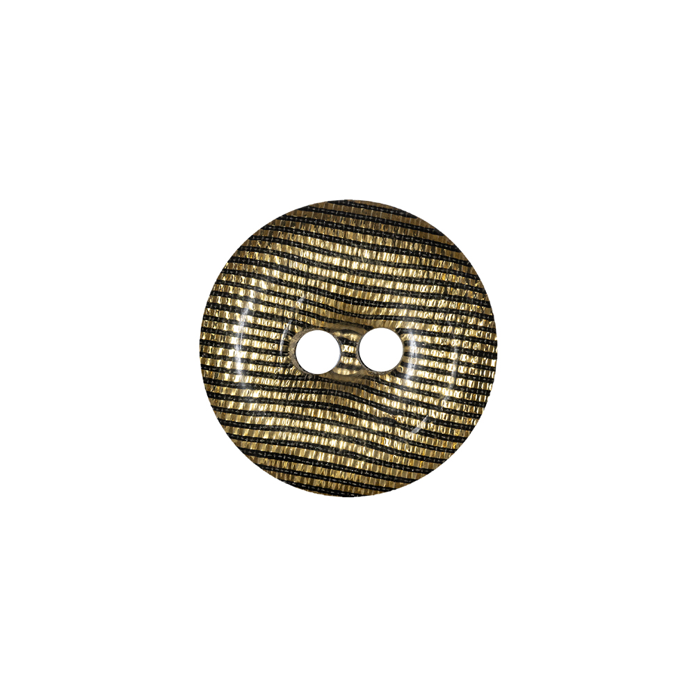 Black and Gold Iridescent Disco Two-Hole Button – 28L/18mm Black and Gold Iridescent Disco Two-Hole Button – 28L/18mm