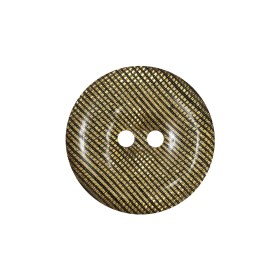 Black and Gold Iridescent Disco Two-Hole Button – 36L/23mm Black and Gold Iridescent Disco Two-Hole Button – 36L/23mm