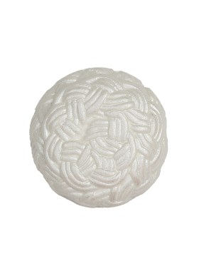 White Knotted Textured Molded Shank Back Plastic Button – 36L/23mm White Knotted Textured Molded Shank Back Plastic Button – 36L/23mm