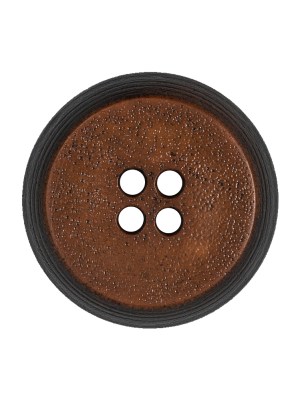 Gingerbread and Deep Charcoal Speckled Textured 4-Hole Molded Plastic Button – 40L/25.5mm Gingerbread and Deep Charcoal Speckled Textured 4-Hole Molded Plastic Button – 40L/25.5mm