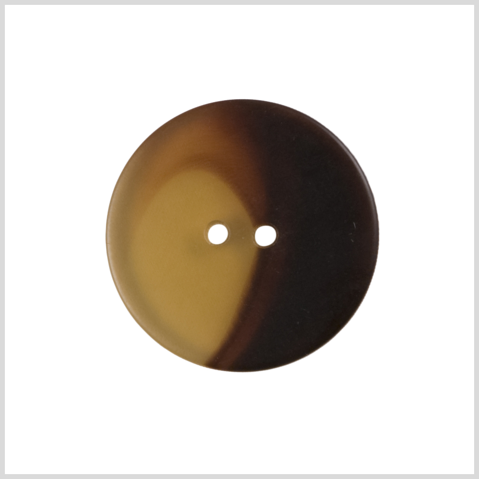 Plastic 2-Hole Button – 44L/28mm – Brown and Beige Swirled Plastic 2-Hole Button – 44L/28mm – Brown and Beige Swirled
