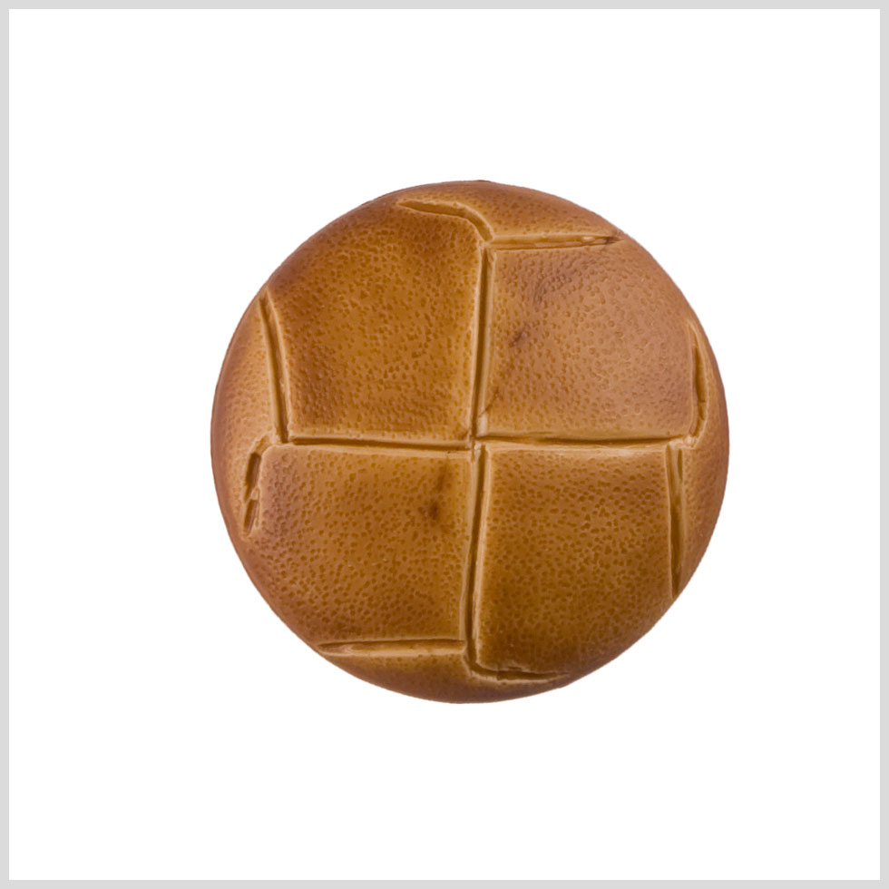 Plastic Shank Back Button – 36L/23mm – Tan Faux Leather Knot Plastic Shank Back Button – 36L/23mm – Tan Faux Leather Knot
