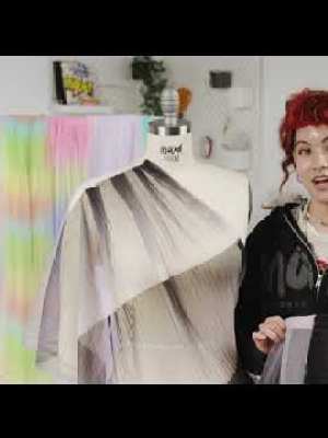 Pink Dolphin, Lilac and Pale Blue Tie Dye Pleated Tulle Pink Dolphin, Lilac and Pale Blue Tie Dye Pleated Tulle