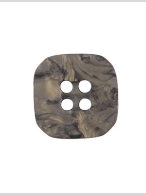 Rounded Square Plastic 4-Hole Button – 36L/23mm – Beige and Gray Marbled Swirls Rounded Square Plastic 4-Hole Button – 36L/23mm – Beige and Gray Marbled Swirls