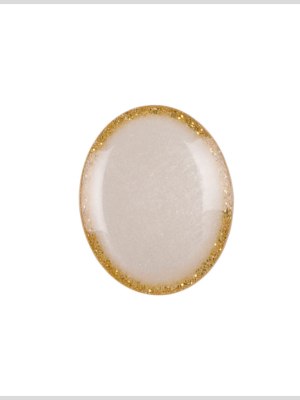 Oval Plastic Shank Back Button – 36L/23mm – Ivory and Gold Glitter Rim Oval Plastic Shank Back Button – 36L/23mm – Ivory and Gold Glitter Rim
