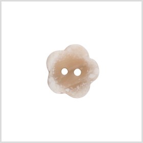 Flower-Shaped Plastic 2-Hole Button – 28L/18mm – Beige and White Mottled Daisy Flower-Shaped Plastic 2-Hole Button – 28L/18mm – Beige and White Mottled Daisy
