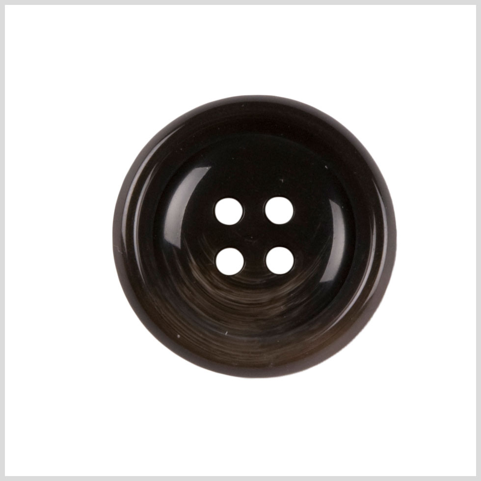 Plastic 4-Hole Button – 44L/28mm – Dark Brown and Taupe Swirled Convex Center Plastic 4-Hole Button – 44L/28mm – Dark Brown and Taupe Swirled Convex Center
