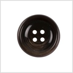 Plastic 4-Hole Button – 44L/28mm – Dark Brown and Taupe Swirled Convex Center Plastic 4-Hole Button – 44L/28mm – Dark Brown and Taupe Swirled Convex Center