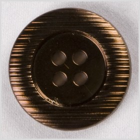 Plastic 4-Hole Button – 40L/25.5mm – Metallic Brown Ridged Rim Plastic 4-Hole Button – 40L/25.5mm – Metallic Brown Ridged Rim