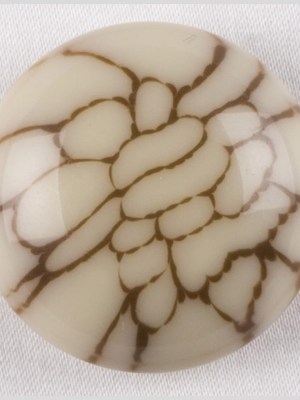 Plastic Shank Back Button – 44L/28mm – Ivory and Brown Abstract Outlines Plastic Shank Back Button – 44L/28mm – Ivory and Brown Abstract Outlines