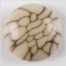 Plastic Shank Back Button – 44L/28mm – Ivory and Brown Abstract Outlines Plastic Shank Back Button – 44L/28mm – Ivory and Brown Abstract Outlines