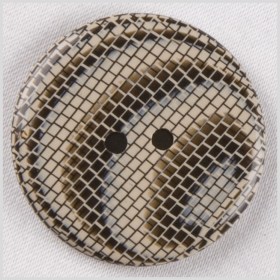 Plastic 2-Hole Button – 32L/20mm – Beige and Brown Ripples and Bricks Plastic 2-Hole Button – 32L/20mm – Beige and Brown Ripples and Bricks