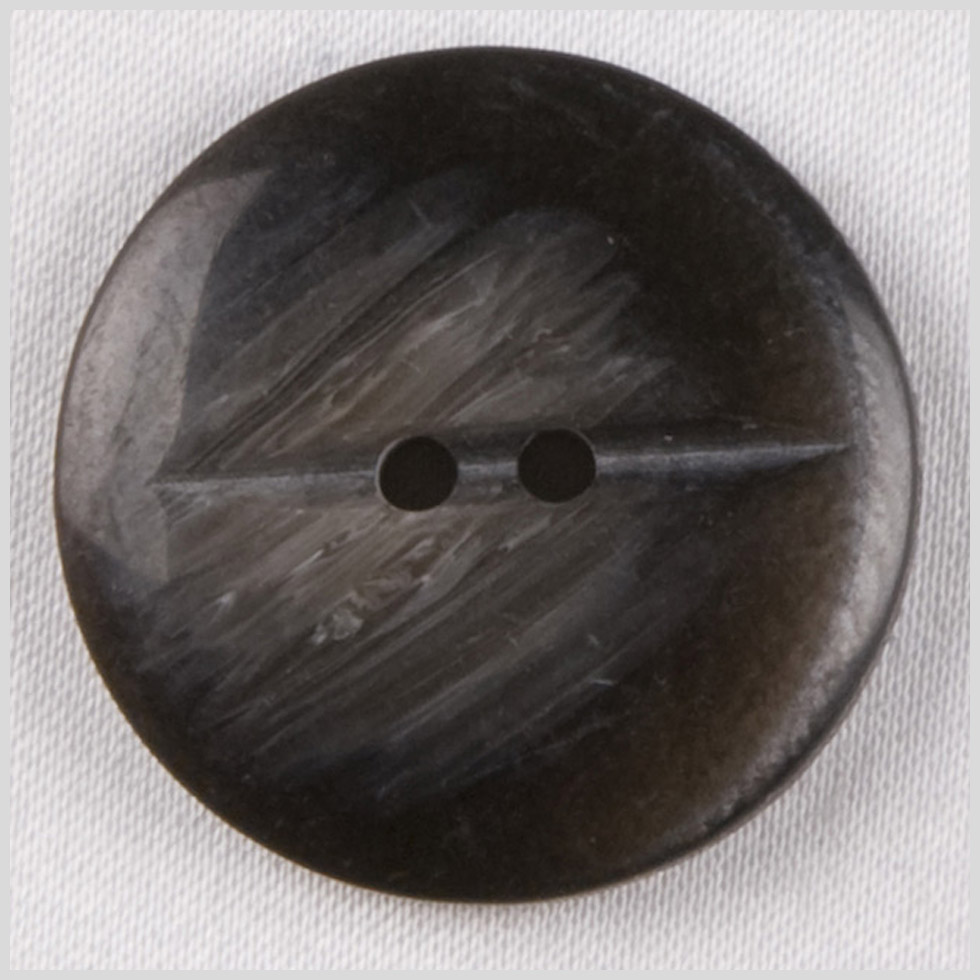 Plastic 2-Hole Button – 36L/23mm – Black-Brown and Gray Streaks Plastic 2-Hole Button – 36L/23mm – Black-Brown and Gray Streaks