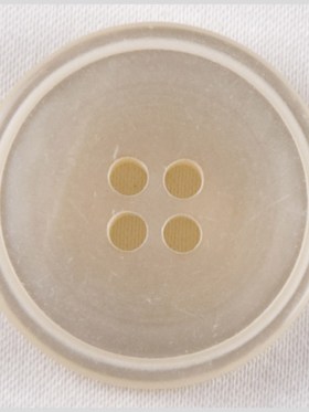Plastic 4-Hole Button – 36L/23mm – Ivory Narrow Rim with White Ring Plastic 4-Hole Button – 36L/23mm – Ivory Narrow Rim with White Ring