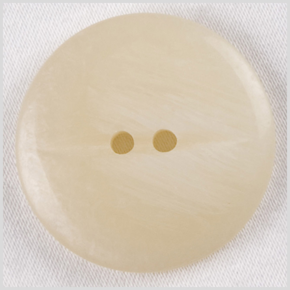 Plastic 2-Hole Button – 36L/23mm – Ivory Low Convex Plastic 2-Hole Button – 36L/23mm – Ivory Low Convex